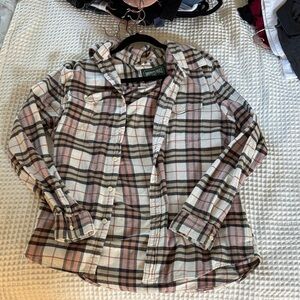 American Eagle Outfitters Plaid Jacket - Pink and Black